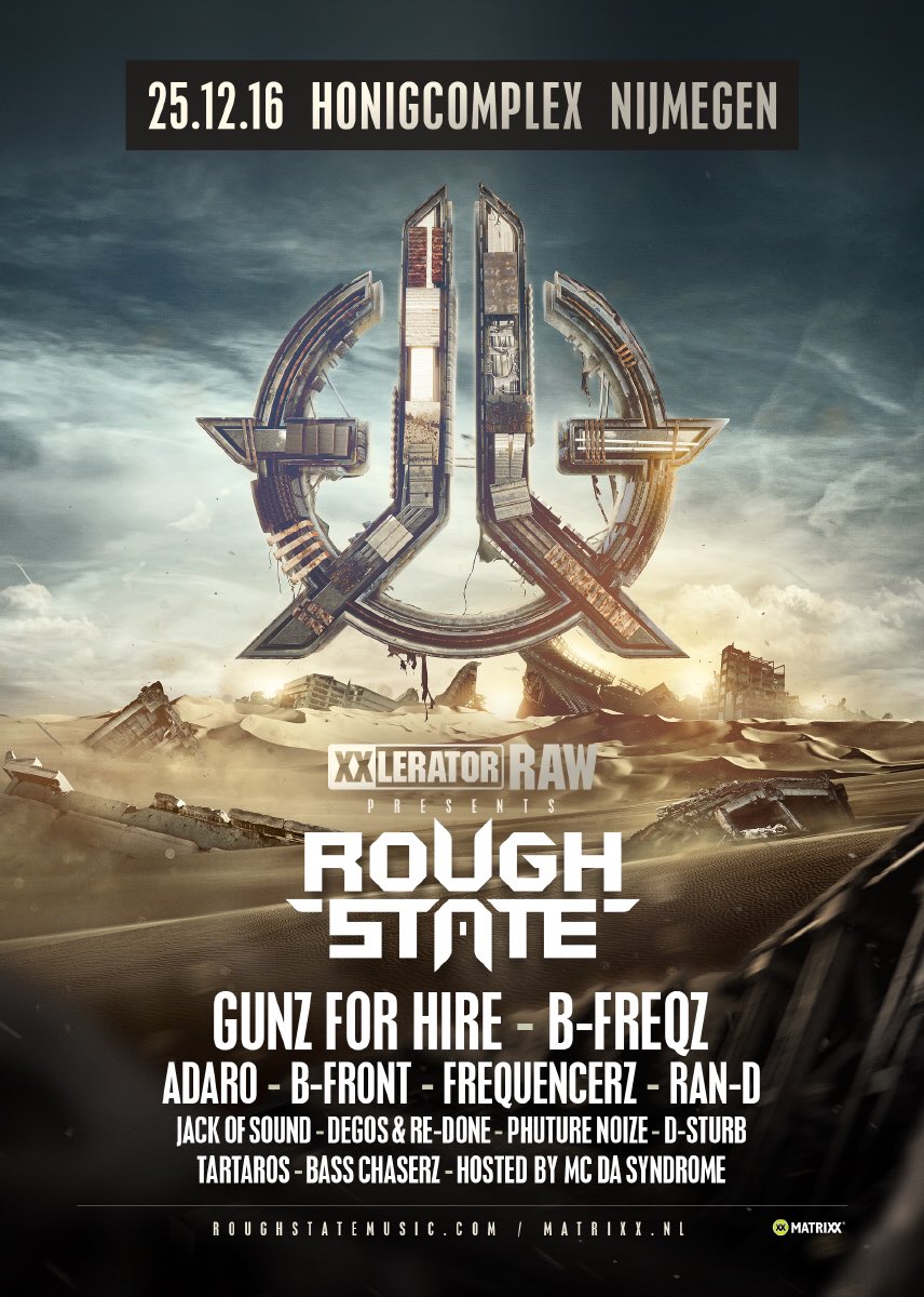 XXlerator Raw - Roughstate: the complete line-up! Ticket sales start Monday 31st of October 19:00 CEST at XXlerator.com!
