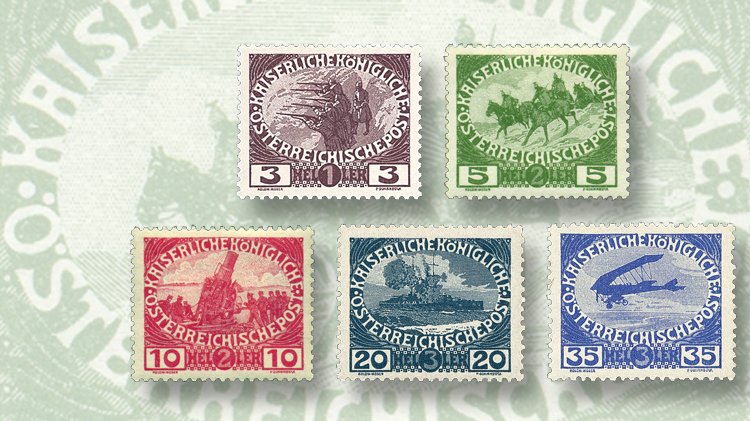 LinnsStampNews's tweet photo. The Austrian #semipostal #stamps that raised money for war widows and orphans: https://t.co/ta6tBMOKt1 #WorldWarI https://t.co/4iYdBwCZ08