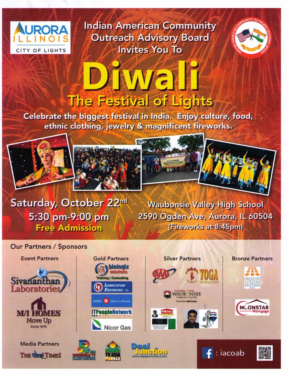 SivananthanLabs's tweet photo. Honored to have been an event sponsor at #Diwali in @CityofAuroraIL over the weekend https://t.co/ppLezj6r5B