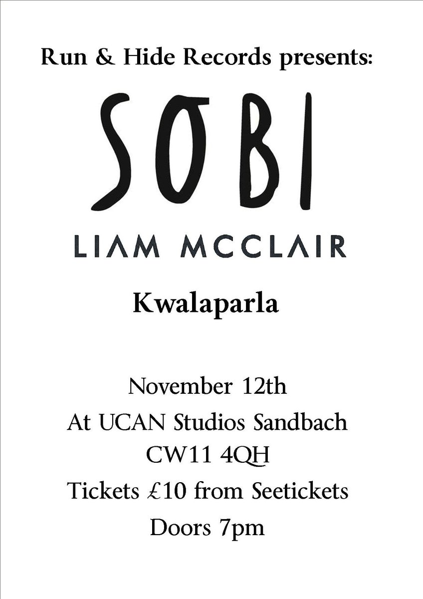 tickets...seetickets.com/event/sobi-at-…
doors open 7pm <a href="/sobimusic/">Sobi</a> @LiamMcClair @KwalaParla