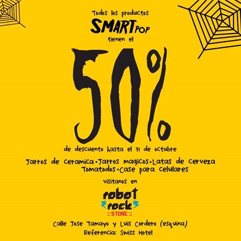 RobotRockec's tweet photo. Promoción de locura en todos los productos SMART POP !!  hasta el 31 de octubre, solo en #RobotRockStore #RobotRockRules https://t.co/1dtlSw5G99