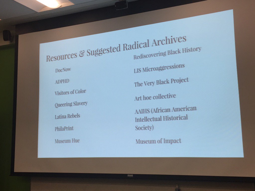 fraistat's tweet image. Resources and Suggested Radical Archives #mithdd