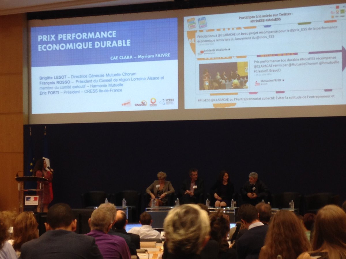 CLARACAE's tweet image. . @MutuelleChorum et @hmutuelle partenaires d'accompagnement spécifique de la @CLARACAE #PrixESS #MoisESS