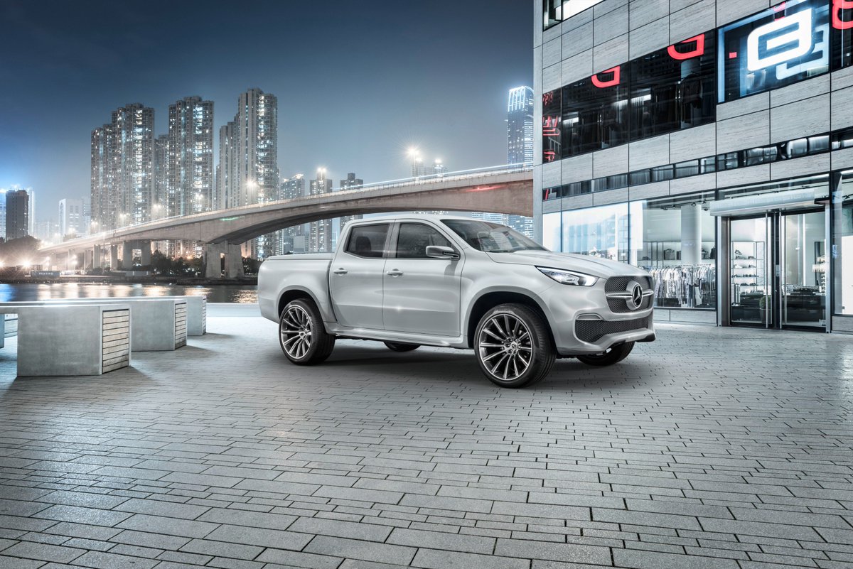 MBVansUK's tweet photo. It's here, it's here...the new pickup Concept X-CLASS is finally here! See what all the fuss is about #MBPickup https://t.co/2BrhYXLnij