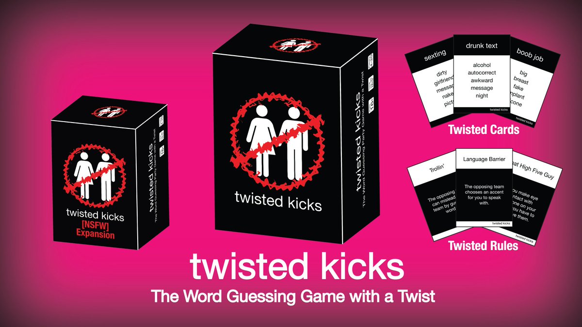 twistedkicks's tweet photo. @Kymberlie YES we are! Launched a @kickstarter campaign yesterday. Selling [NSFW] Expansion + 50% bigger core game. https://t.co/rfjFbLHBtU https://t.co/bh6TnQtKSN