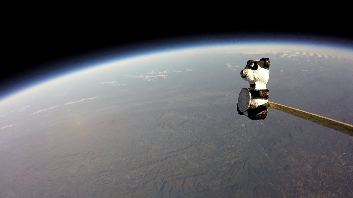 henrybass's tweet image. @FIRSTweets, @RepMGriffith  Team 4924 @TuxedoPandas sent  McAuliffe coin mockup to space Sunday! #DeansHomework2016