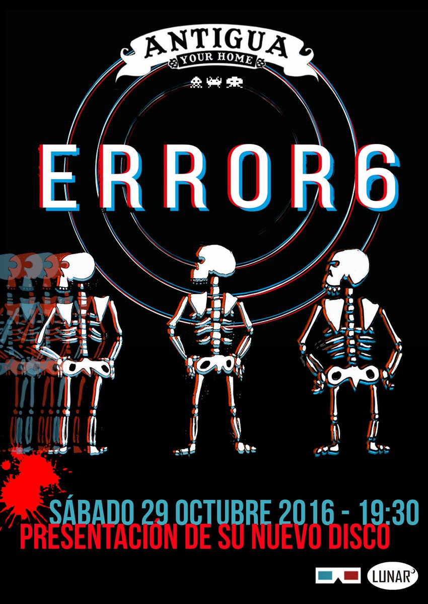 errorseis6's tweet image. Tenemos una cita este Sábado en @antigua_bar Chic@s. Presentación de nuestro nuevo disco. Fiesta en tu Planeta!!!
#error6 #nonstop