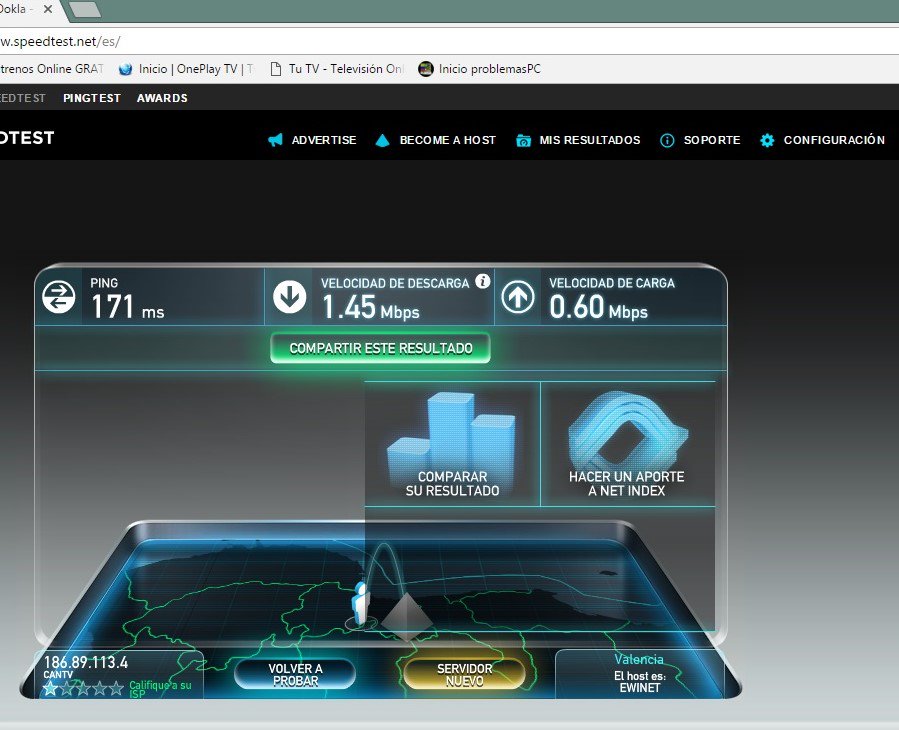 NestoLpm's tweet photo. @ContactoCantv  buenas tardes lamentablemente sigo igual con la misma velocidad de 1.5 mb cuando deberia tener 4 mb adjunto una imagen https://t.co/XQvOhOdShv