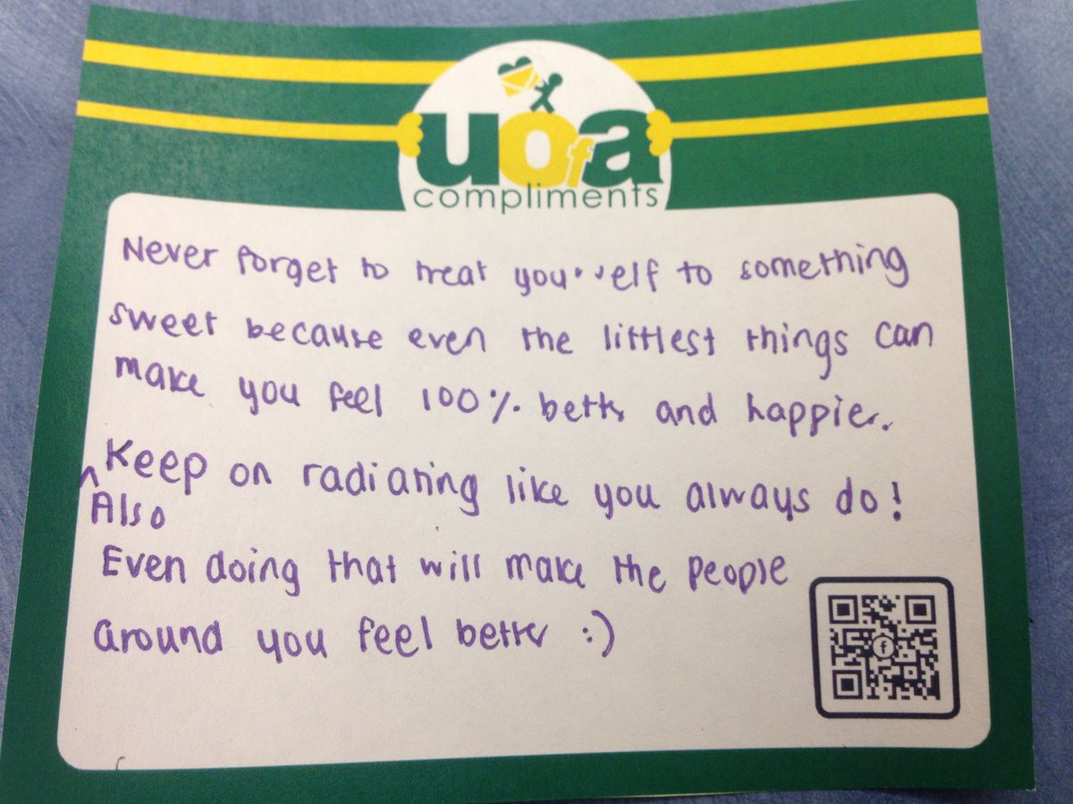 UofACompliments's tweet image. Let's all be a little kinder to each other, because being stressed is a common student experience. facebook.com/uofacompliment…