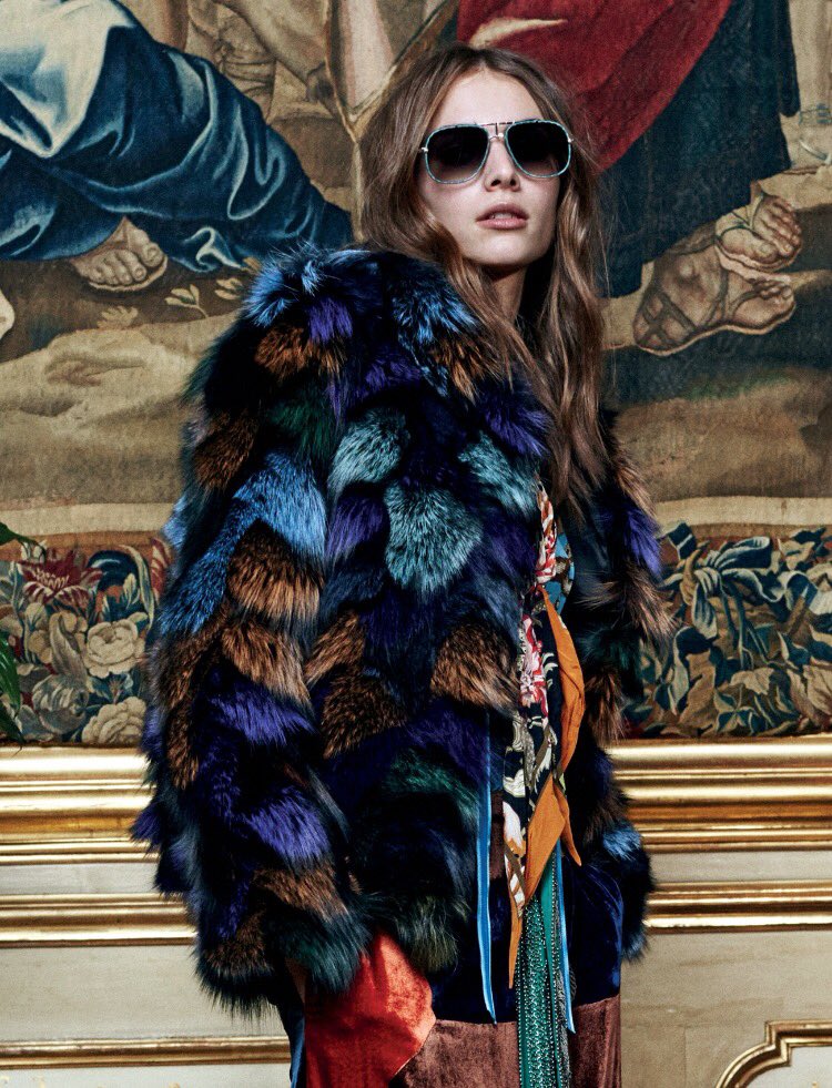 RODistrict's tweet photo. Stand out from the crowd in this multi-color fox fur jacket @roberto_cavalli  #prefall2016 #robertocavalli #rodistrict https://t.co/vR7kddf66e
