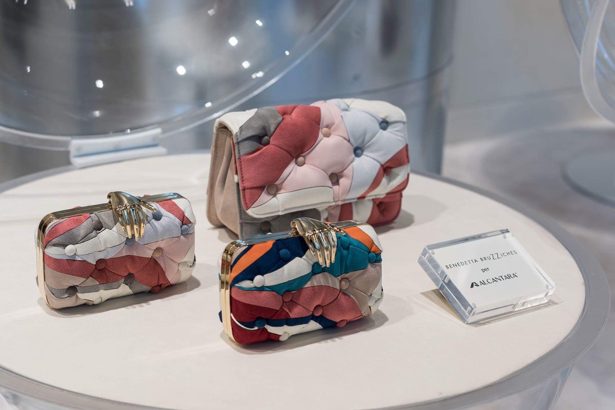 The shells and Carmen with hand bags By <a href="/bbruzziches/">Benedetta Bruzziches</a> - Pure shapes and strong details for #AlcantaraConceptStore