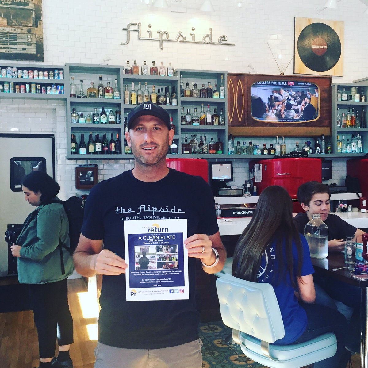 ProjectReturnTN's tweet photo. If you are enjoying the beautiful weather on #12thSouth, stop by @theflipside12s and benefit @ProjectReturnTN #ACleanPlate2016 https://t.co/nBYJkbwOQ4