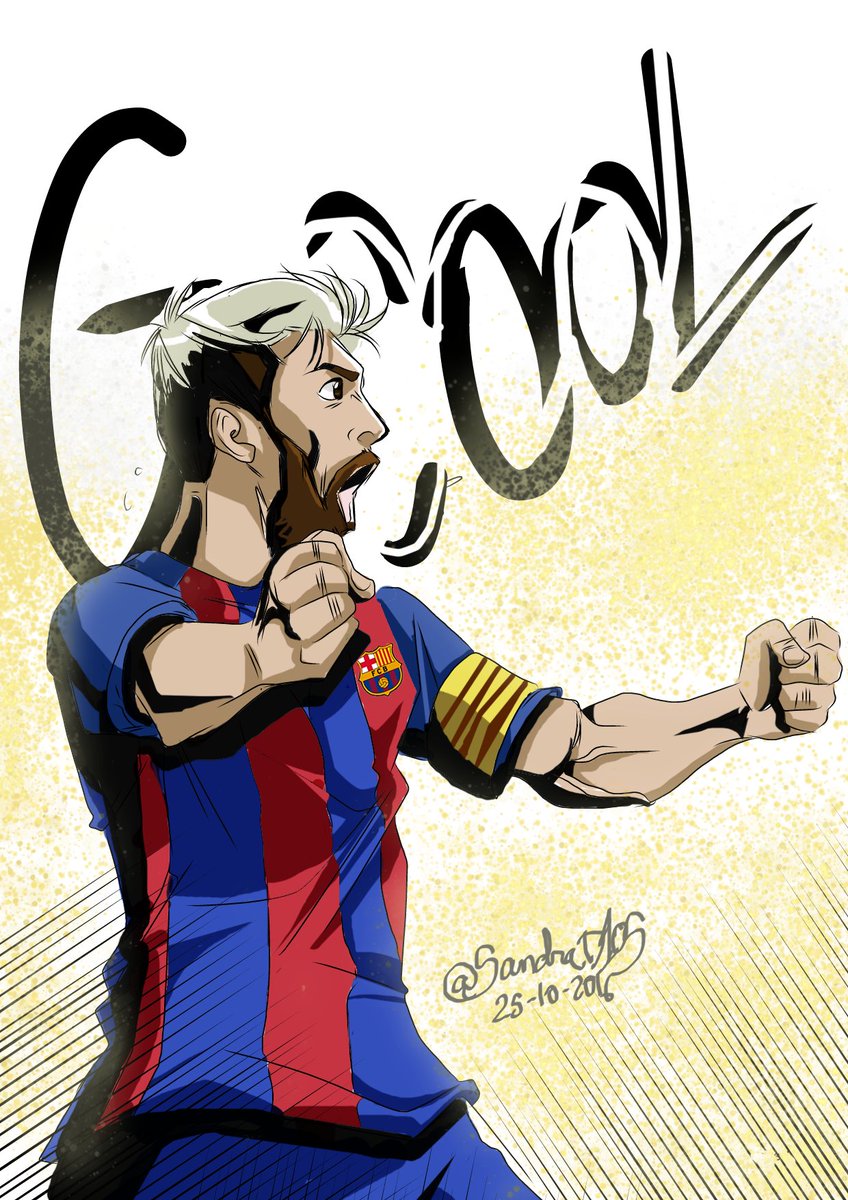 sandraD10S's tweet image. cartoon: @messi10stats  celebrando el 2-3 del sabado.
se agradecen RTs :3
