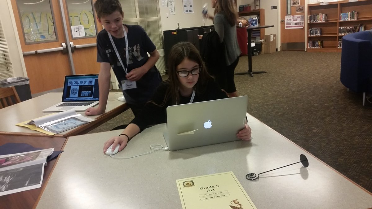 dbfrymire's tweet photo. We use Macs in art since that is what the professional use in the industry - Paige and Owen #Googlerh https://t.co/IHMLPg9JKn