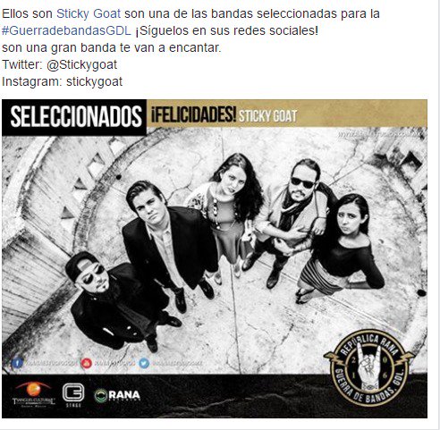RANAestudiosMX's tweet image. Felicidades a los chicos de @StickyGoat