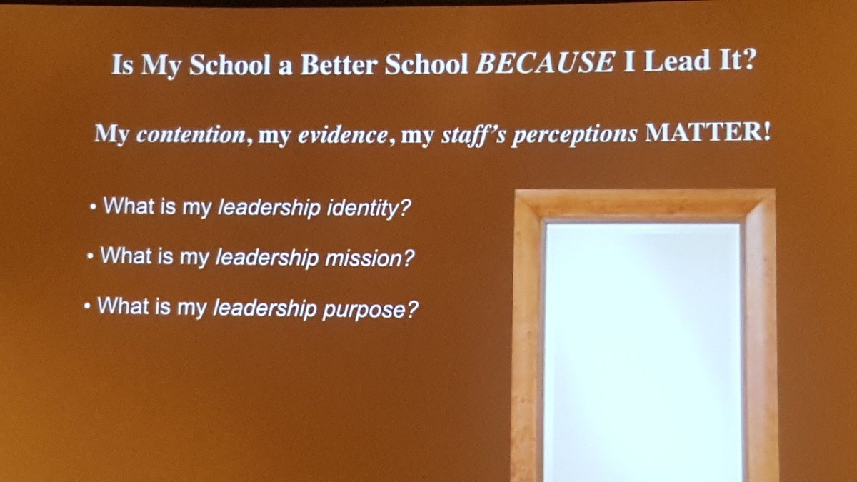 @PrincipalKafele What is your #LeadershipVision? Is my school better because of me-the #Leader?