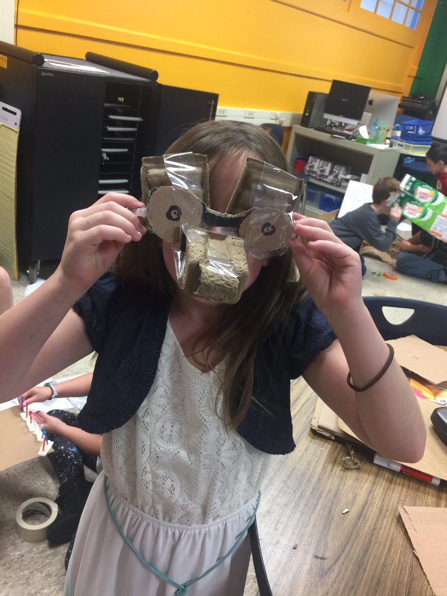FVgrade3's tweet photo. Mybrit and Kaitlyn designed their own disguise glasses! #GlobalMakerDay #MTPSpride #FVcreates https://t.co/wLYE14Kfpf