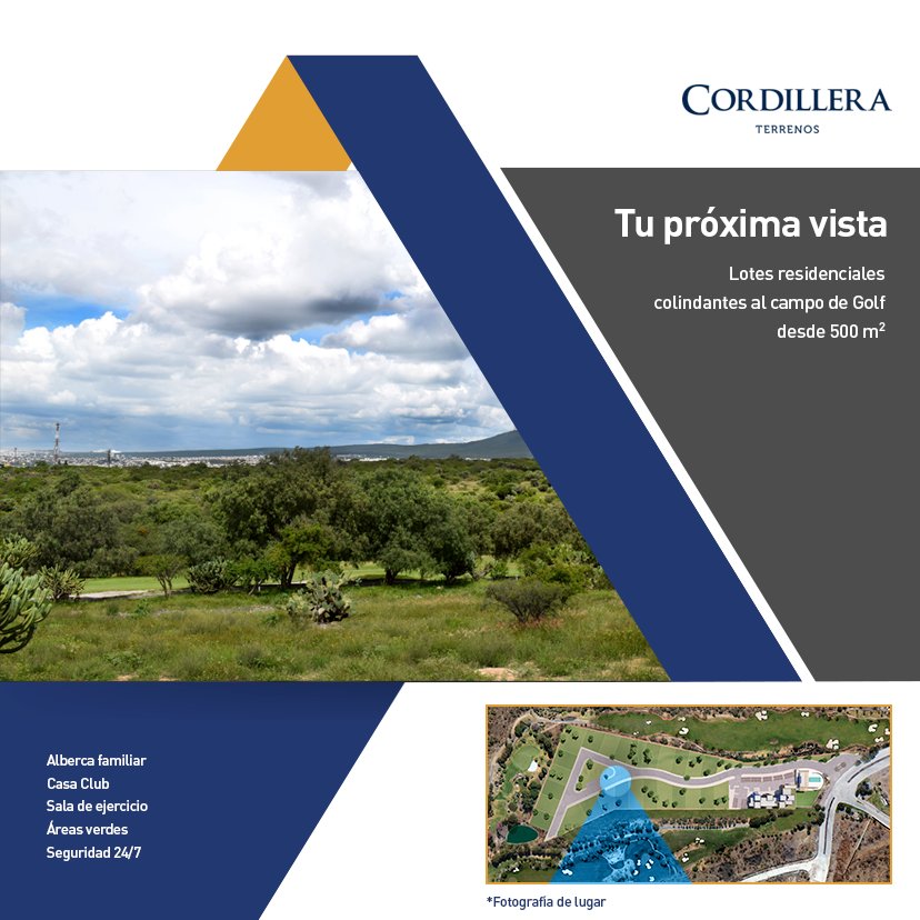 BalvaneraQro's tweet photo. CORDILLERA | Tu mejor inversión, se decide hoy.
Lotes residenciales colindantes al campo de Golf. / ventas@balvanera.com.mx https://t.co/HksP6yXnkx