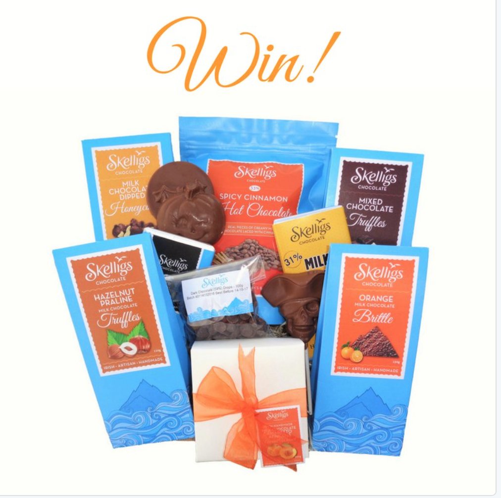 HampersandCo's tweet image. Did anyone see @skelligschoc on @RTENationwide? I told u the're the best Chocolatiers in Ireland, F &amp;amp; TR to #win a Delicious Gift Box