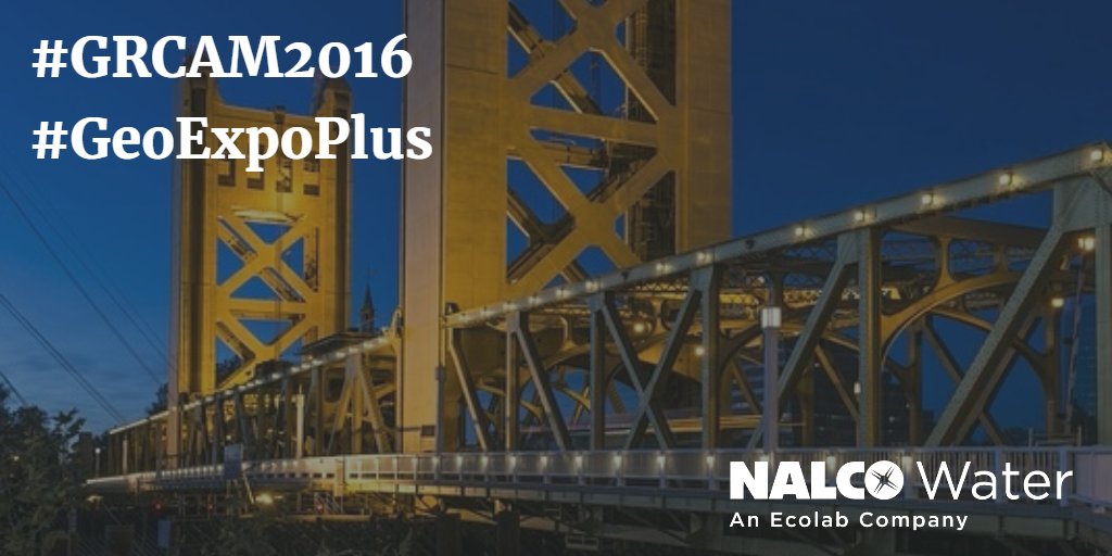 Nalco_News's tweet photo. Hello #GRCAM2016 attendees! Don’t miss our presentation “Mitigation of Calcium Sulfate Scaling in Production Wells” @ 3:00pm! #GeoExpoPlus https://t.co/e2nzn4Kcmk