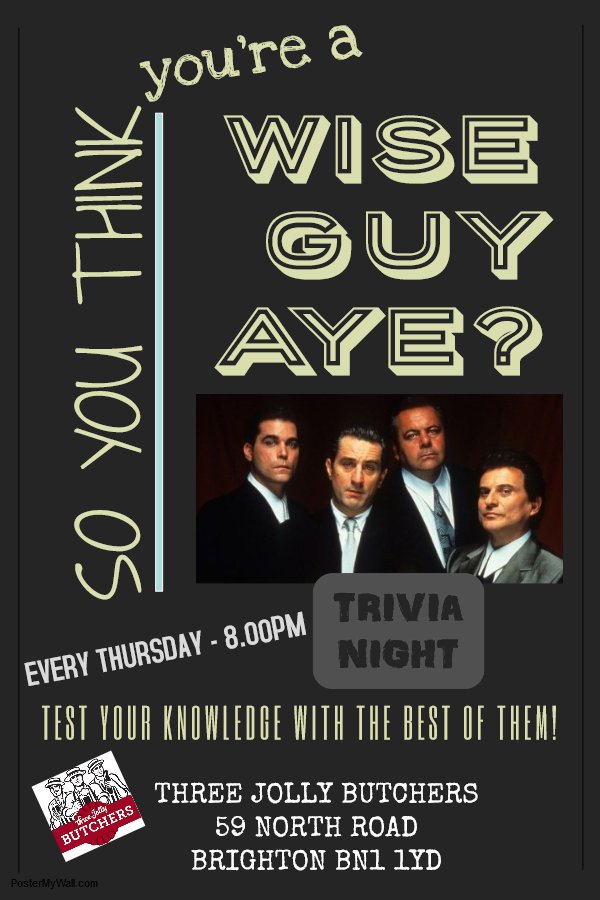 Try your luck at our Quiz on Thursdays!! Top prize £150! £1 Entry #quiz #pub #money #prize #drinks #Jolly #butchers #food