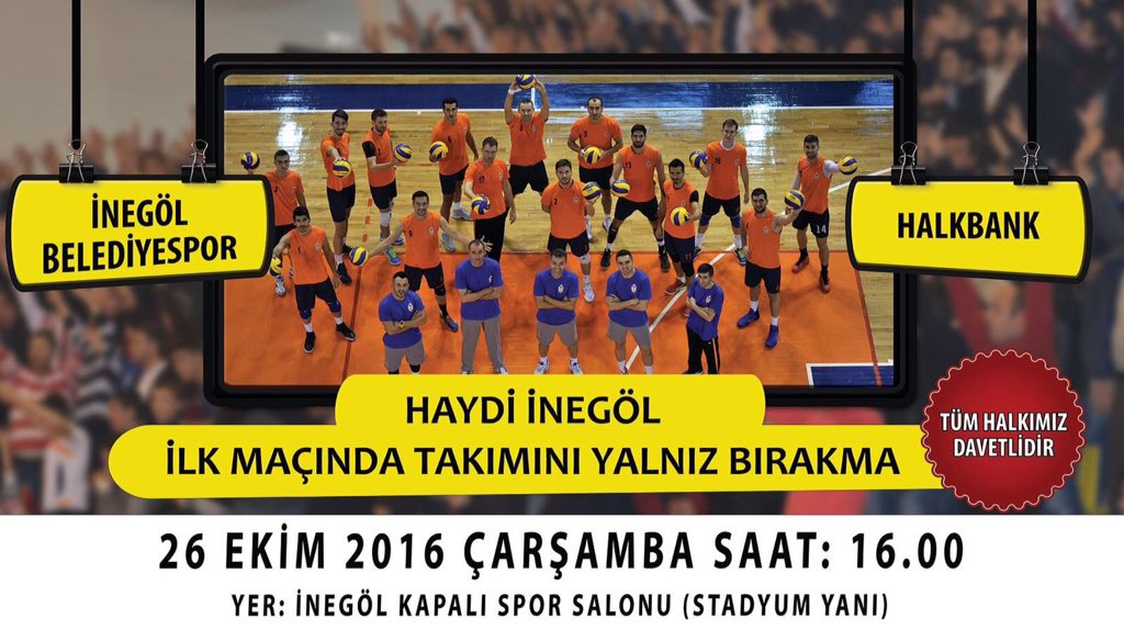 Tomorrow at 15.00 we play our 1st home game vs Halkbank! Hope to see you there! #inegol #voleybol #efelerligi