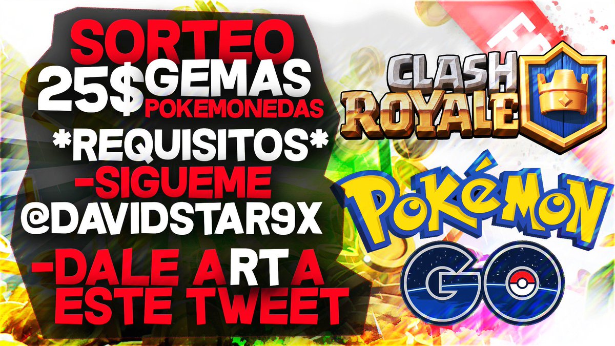 Davidstar9x's tweet photo. 🎉SÚPER SORTEO DE GEMAS Y POKEMONEDAS! 🎉

🎈REQUISITOS 🎈

Seguir a @Davidstar9x 

✔RT a este Tweet https://t.co/GoLUeneK4E