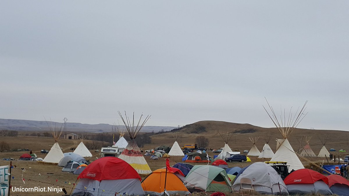 UR_Ninja's tweet photo. Oceti Sakowin winter camp, on treaty land  seized from DAPL by tribes through eminent domain, continues to expand.  #NoDAPL #NorthDakota https://t.co/Uc1NpWFPVZ