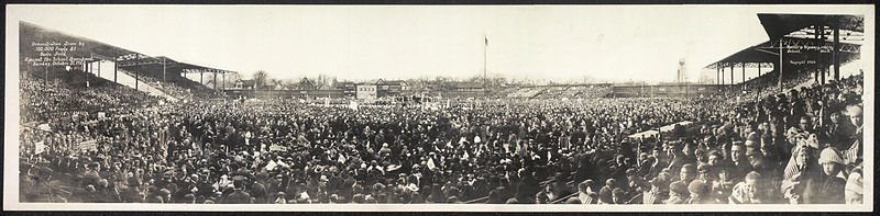 #OTD in 1920 an estimated 100,000 demonstrators gather at Navin Field (#TigerStadium) to protest a proposed school funding amendment
