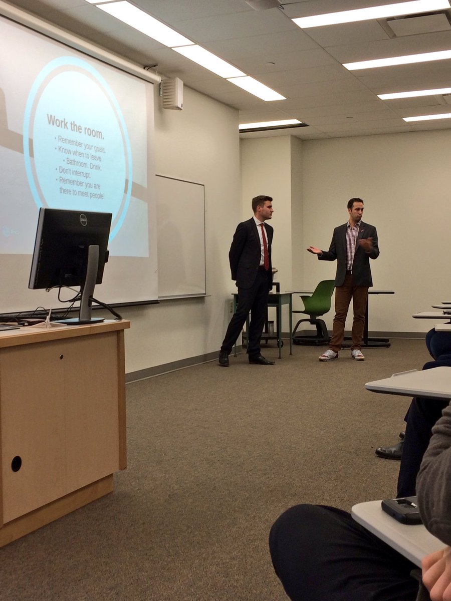 hillbss's tweet photo. Huge thank you to Hill alumni @kirkjmorrison & @BradyKapovic for an engaging presentation on networking today! #HILLxTalks #BusDin2016 https://t.co/yt5N4i6KzS