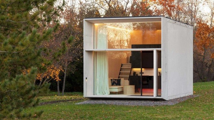 cedarandgray's tweet photo. A tiny solar-powered prefab "KODA can become whatever you want, a city home, a getaway, a cosy café, a studio..." https://t.co/nSAzpjSXEl https://t.co/WeulzcUZsn