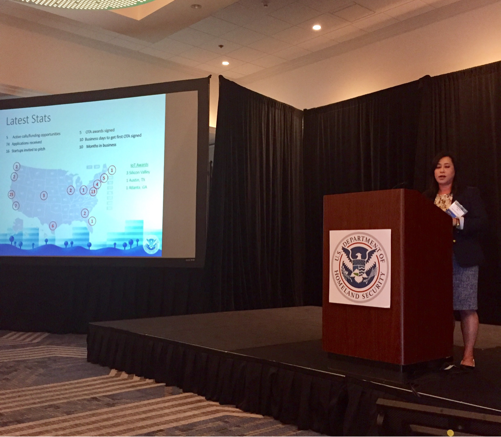 dhsscitech's tweet photo. S&T #SiliconValley Innovation Program Managing Director Melissa Ho talks methods for engaging #startups:https://t.co/M8R3tmLSlX #StartUpDHS https://t.co/Qafw16wTgP
