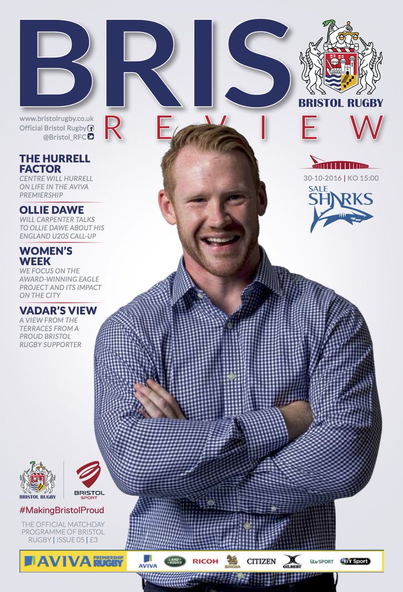BristolBears's tweet photo. Don't miss Sunday's edition of #BrisReview featuring exclusive interview with @whhurrell, plus much, much more. https://t.co/RmmfLPn8ZV