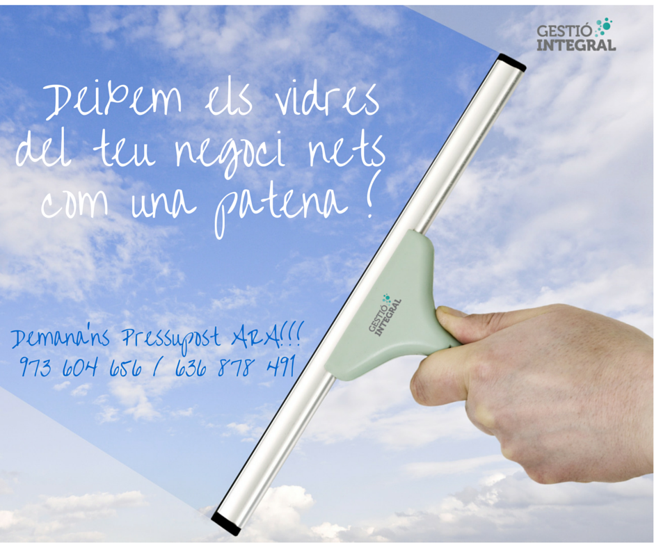 GestioIntegral's tweet photo. Netegem els #vidres de casa teva o el teu negoci i si vols EL SECRET professional per fer-ho tu mateix truca ara! 973604656
#GestioIntegral https://t.co/S3g3DISxaI