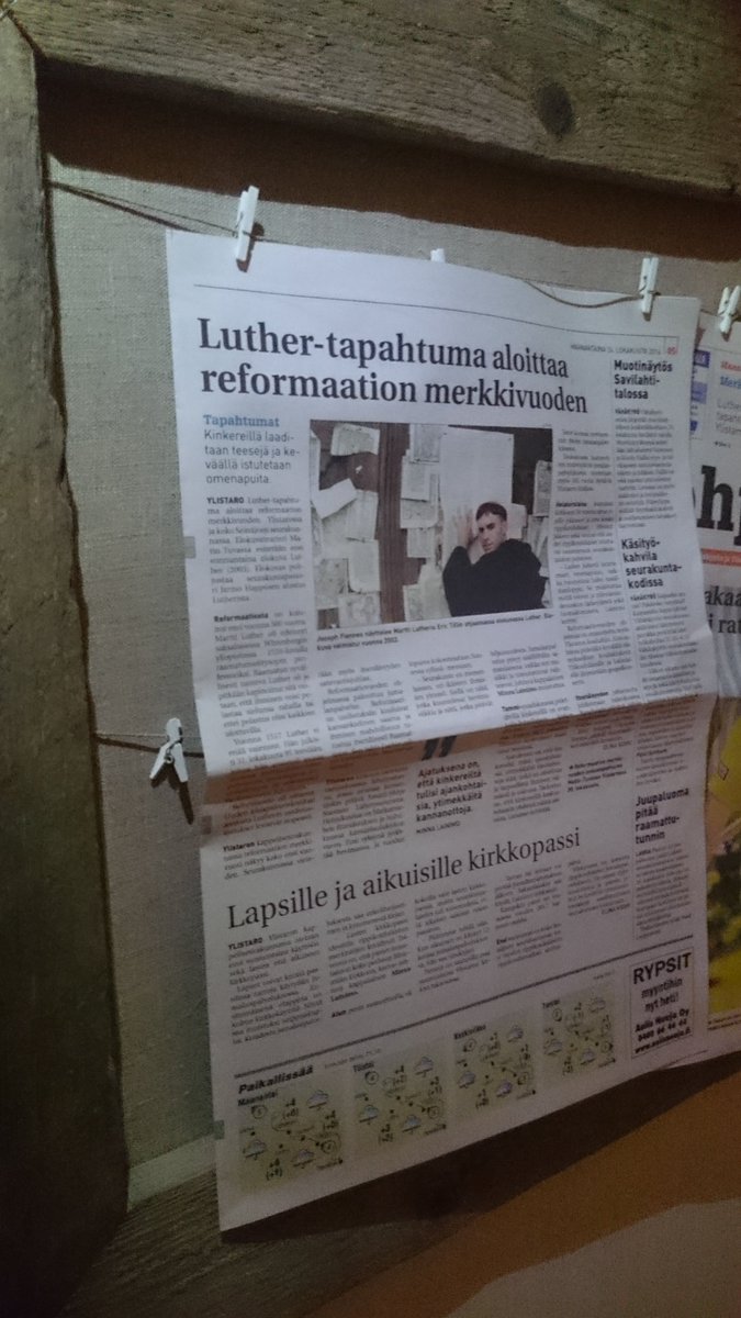 Matin_Tupa's tweet photo. #Luther-tapahtuma su 30.10. Matin-Tuvassa aloittaa #reformaatio'n merkkivuoden Seinäjoella. #seurakunta #tapahtuma https://t.co/QVWCQC5BIH https://t.co/nXS9jx2h8S
