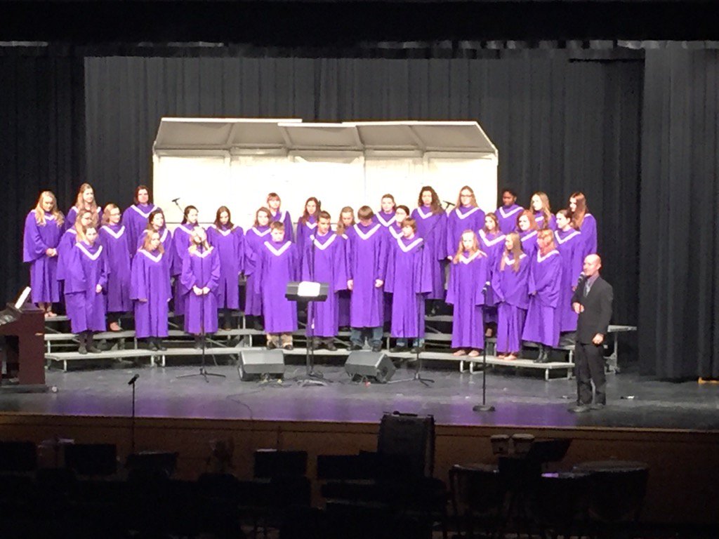 BHMS_Prin's tweet photo. High School choir singing Save the World https://t.co/SbS16Rpcvm