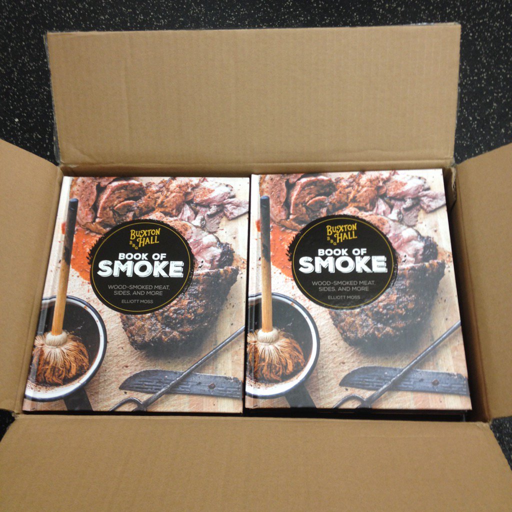 cindyhamelpr's tweet photo. Packing up the @buxtonhall #bookofsmoke for this weekend's @NCBBQRevival! https://t.co/LxcVF5zjYd