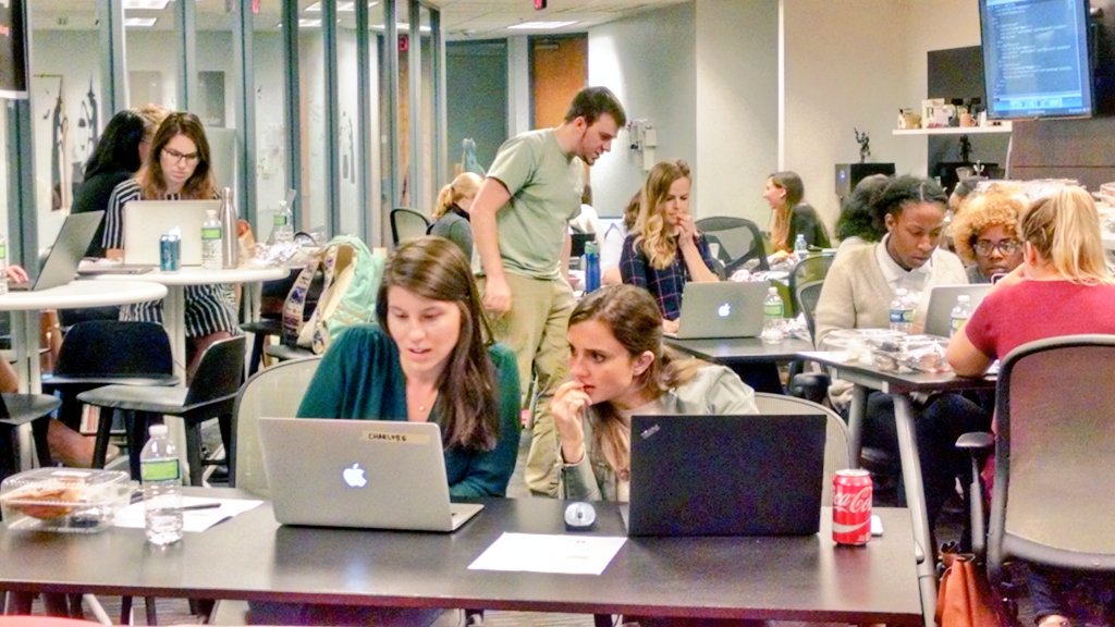 NewOrleansWIT's tweet photo. We're back at it tonight with Part II of the #htmlcss series! Thanks again for hosting @lucid_hq #womenintech #includeWIT https://t.co/PZuDxsMIPL