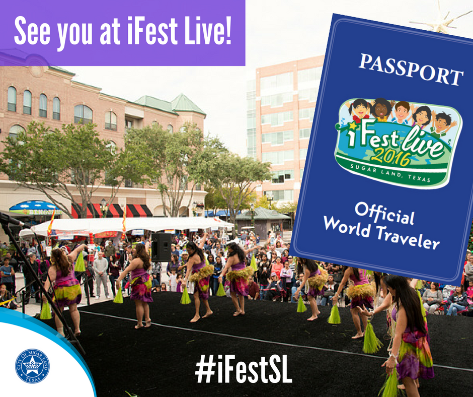 SugarLandtxgov's tweet photo. Counting down to iFest LIVE Sat., Nov. 5. Don't forget your passport at the City booth! https://t.co/HQC1mJTE91
#IfestSL #SLTX #events https://t.co/H627au30AH