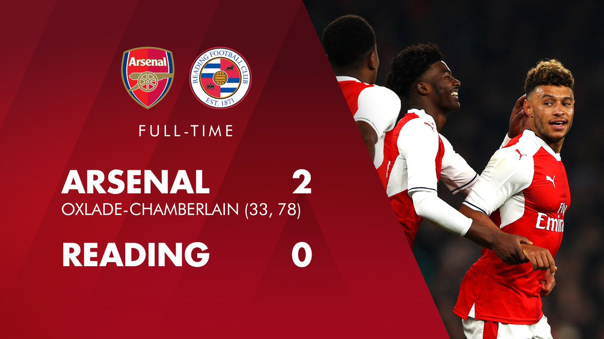 Arsenal's tweet photo. Job done - and we're safely into the next round of the @EFLCup 

#AFCvRFC https://t.co/wZwxQmyHRm
