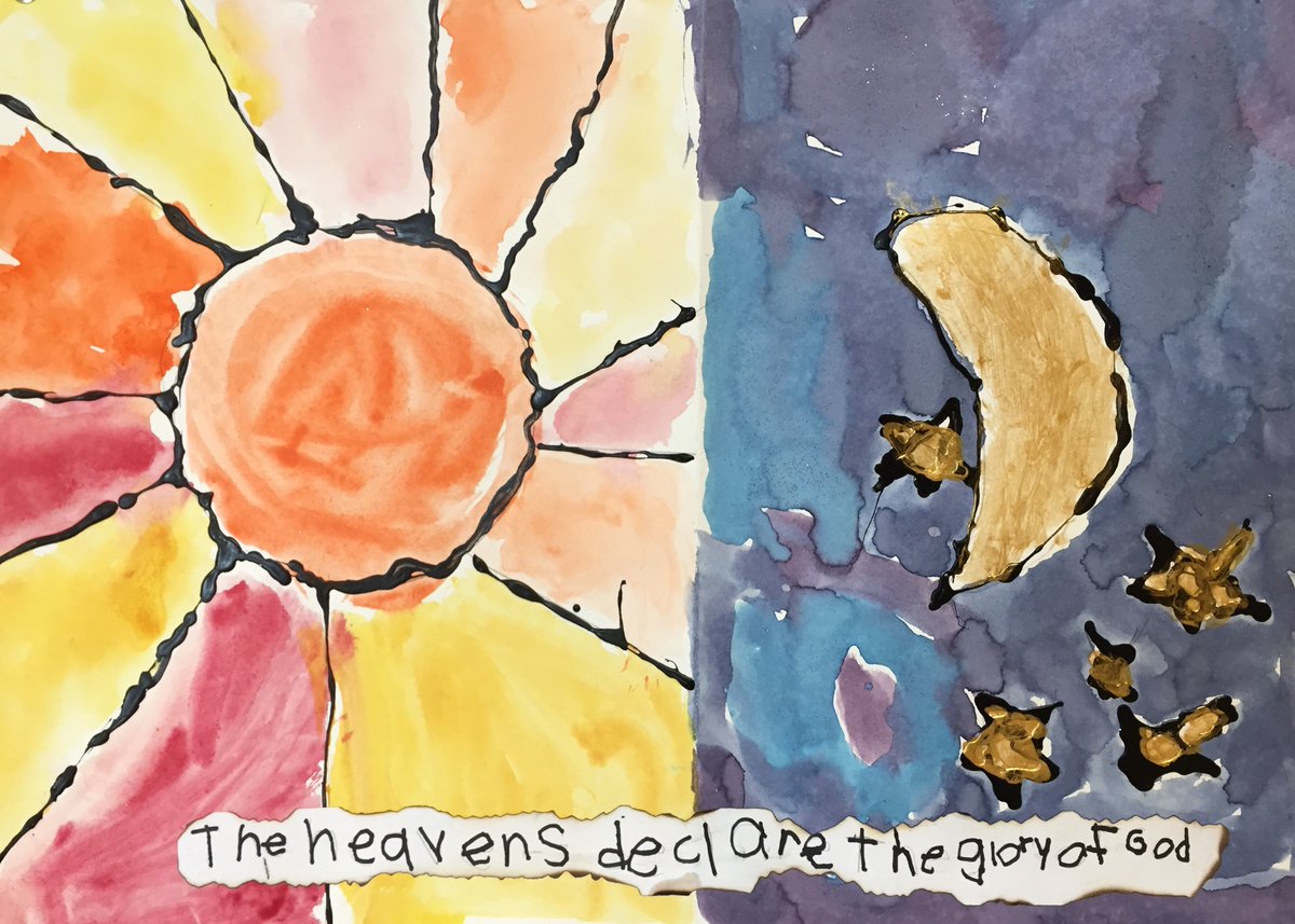 #FirstGradeArt #Psalm19 #ThatPreaches
