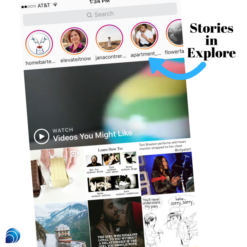 Check out the updated Explore feature on <a href="/instagram/">Instagram</a>! They've added Stories.
#instagramupdate #socialmedia #smm #resonate