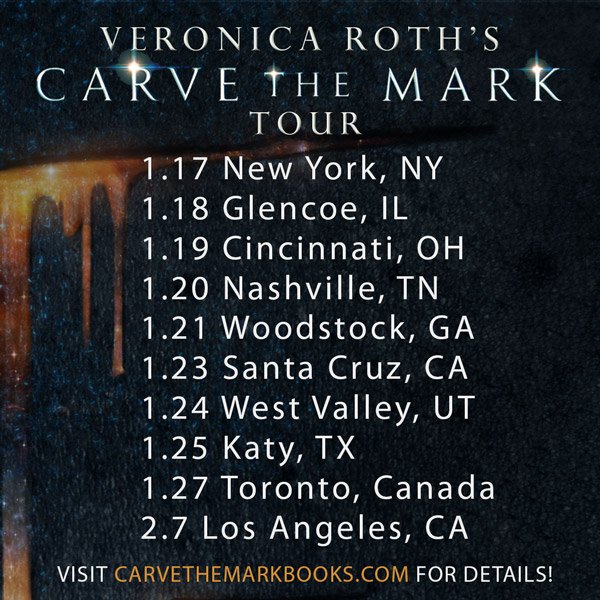 Details On Veronica Roth S Carve The Mark Tour