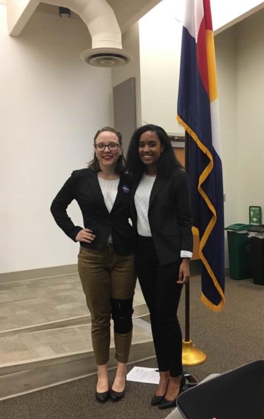 UCCSdemocrats's tweet photo. Very proud of our own #NastyWomen, President @maryclaireer and Treasurer @kaylaxshock for crushing those #BadHombres at the #UCCSdebate! https://t.co/j6GaeZAxj7
