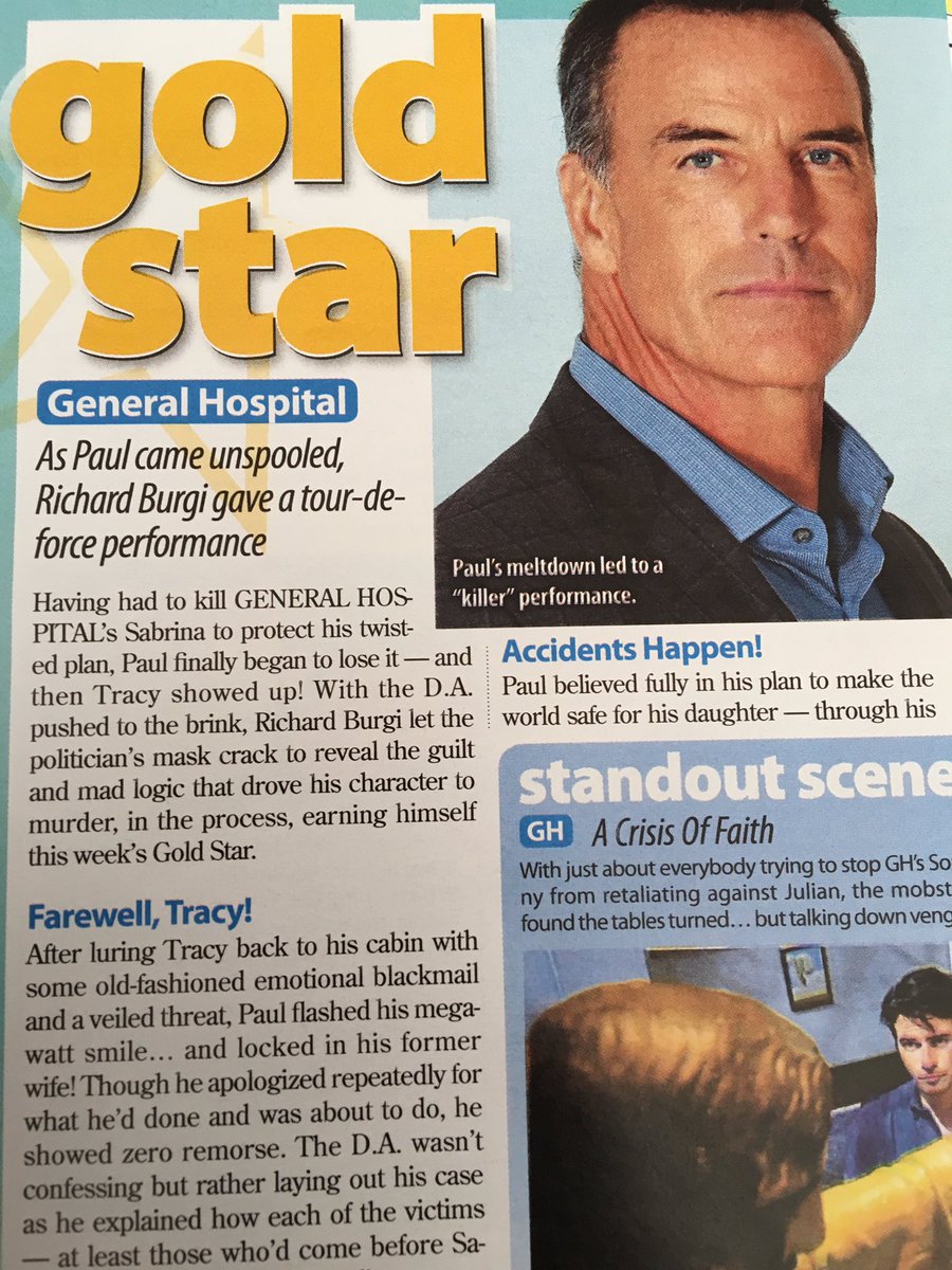 Congrats to <a href="/richard_Burgi/">Richard Burgi</a> @soapsindepthabc <a href="/GeneralHospital/">General Hospital</a> #GH