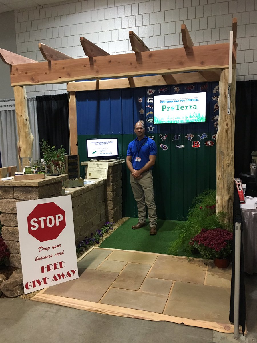 Come check out ProTerra at the 2016 #PTAA trade show! #proterra #landscaping #awesomebooth