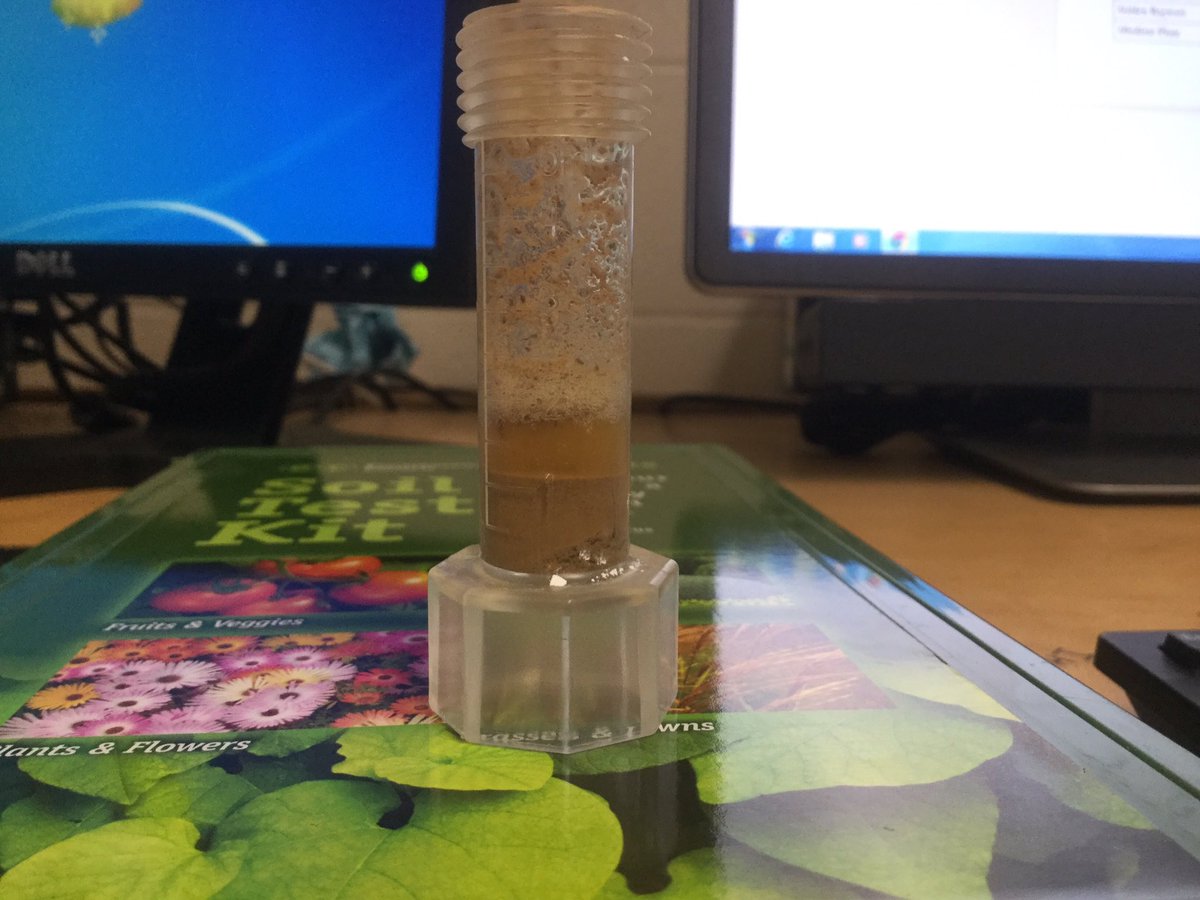 Chloe's been testing the ph balance in our soil. #plantsthatfighterosion