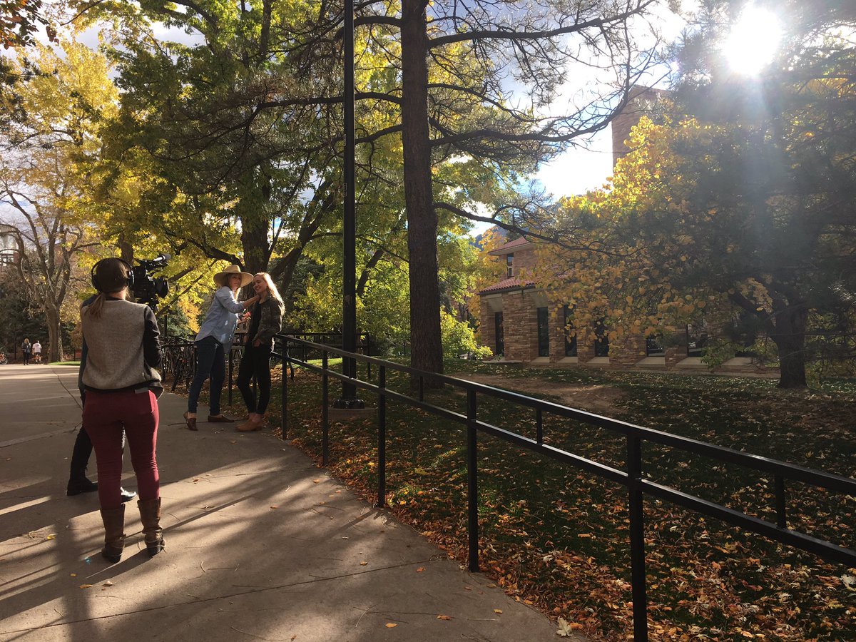 thelifeoftegan's tweet photo. At @ucboulder today assisting for @ragreenfield doing some portraits for @people. #fallinCO #CUboulder #colorfulfall #onset #photoshoot https://t.co/v9EMqEIb0G