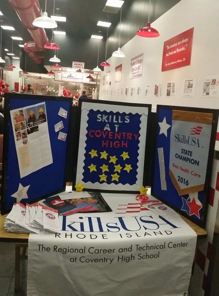 <a href="/coventrycareer/">Regional Career & Technical Center</a> SkillsUSA fundra Iser tonight @fiveguyswarwickri