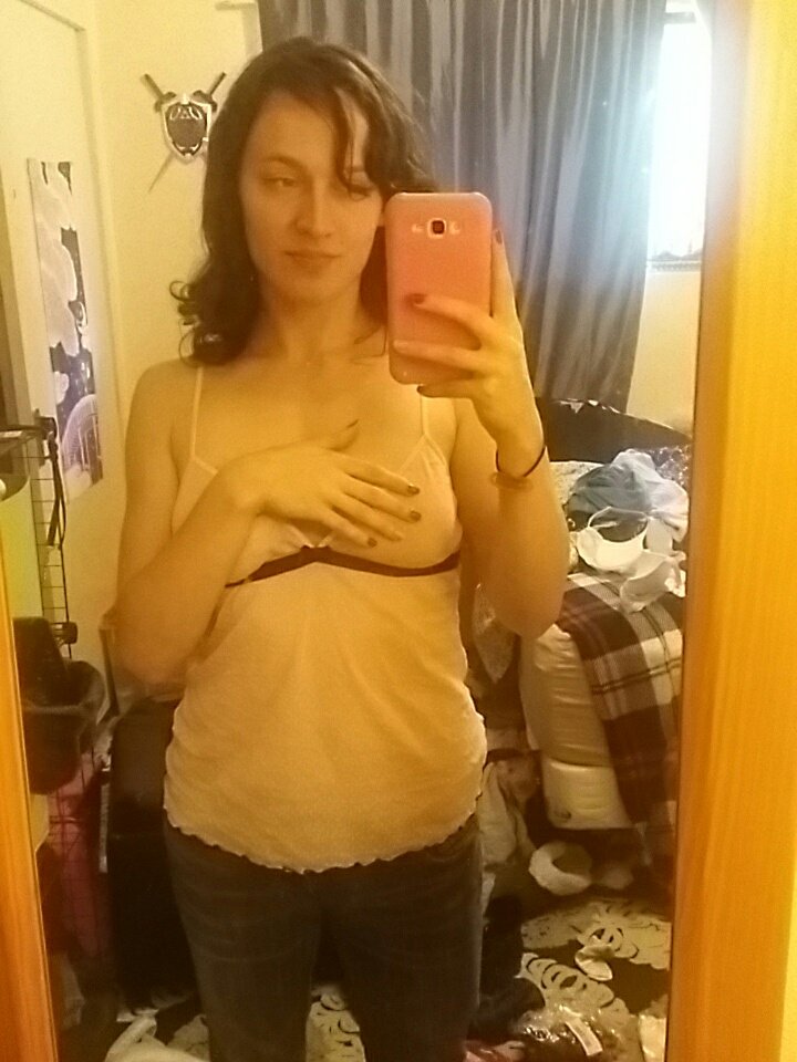 GoddessJuliessa's tweet photo. Trying on My lace transparent cami one more tine before I ship it out and sell it to My sissy in her custom #sissypackage https://t.co/jS7PEZwAvn